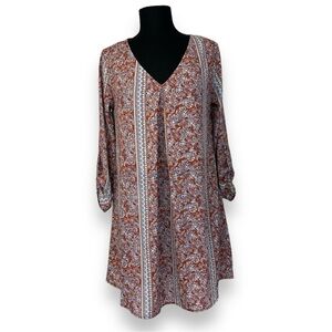 Lush Karly Mini Dress in Rust Floral M